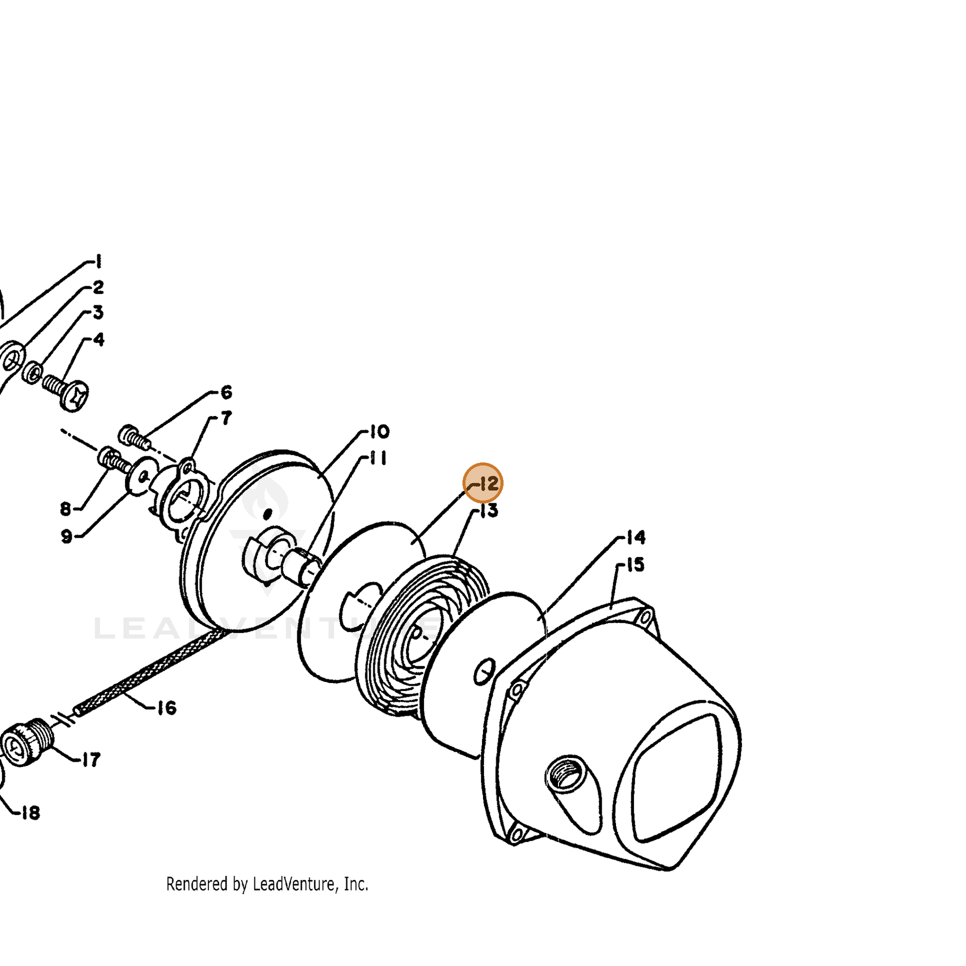 ECHO part 17724204630 — IPL diagram snippet (6x zoom, amber highlight)