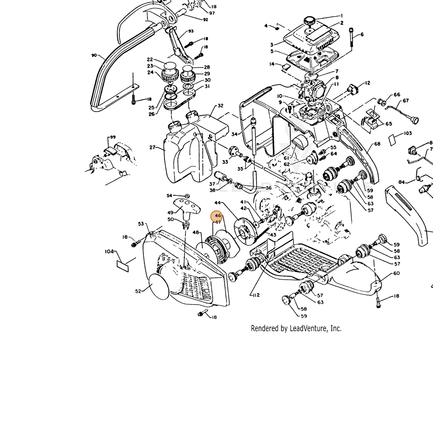ECHO part 17724212330 — IPL diagram snippet (6x zoom, amber highlight)