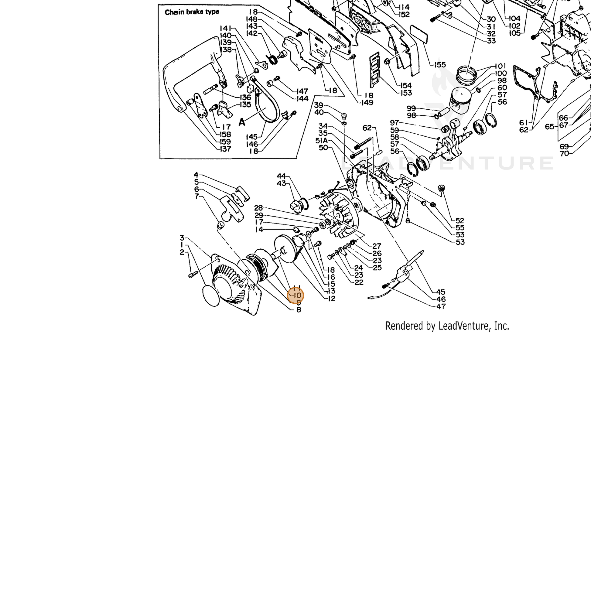 ECHO part 17724214730 — IPL diagram snippet (6x zoom, amber highlight)