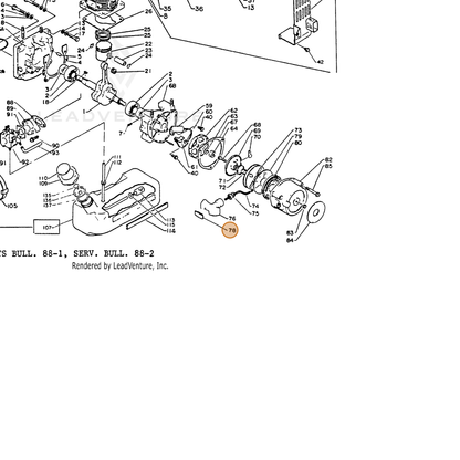 ECHO part 17724401110 — IPL diagram snippet (6x zoom, amber highlight)