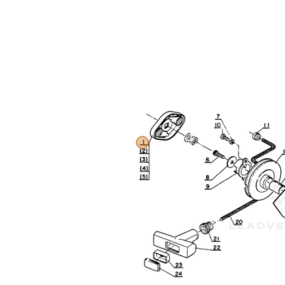 ECHO part 17730504130 — IPL diagram snippet (6x zoom, amber highlight)