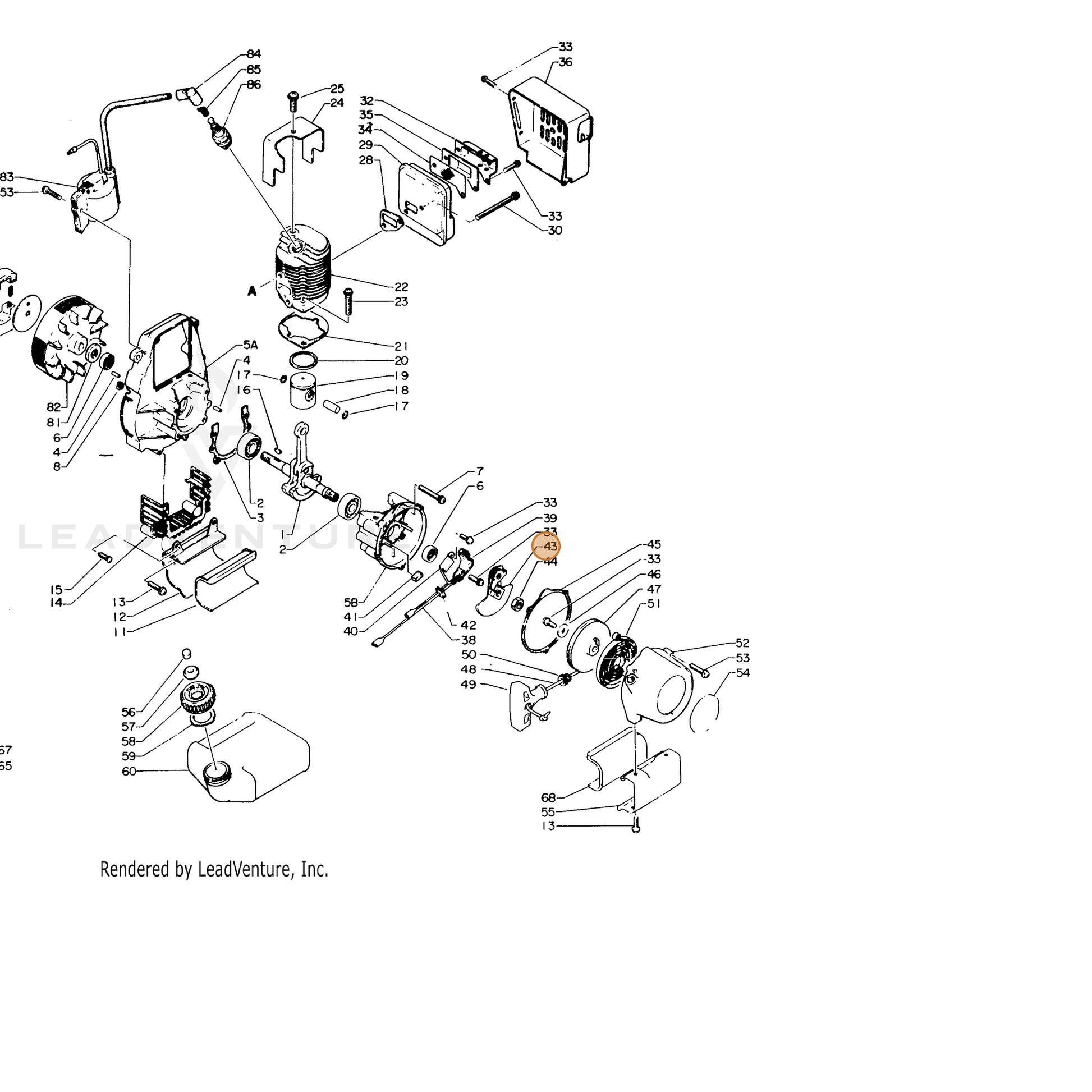 ECHO part 17730504920 — IPL diagram snippet (6x zoom, amber highlight)
