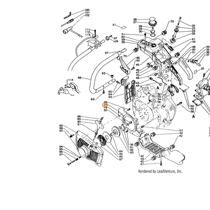 ECHO part 17730810460 — IPL diagram snippet (6x zoom, amber highlight)