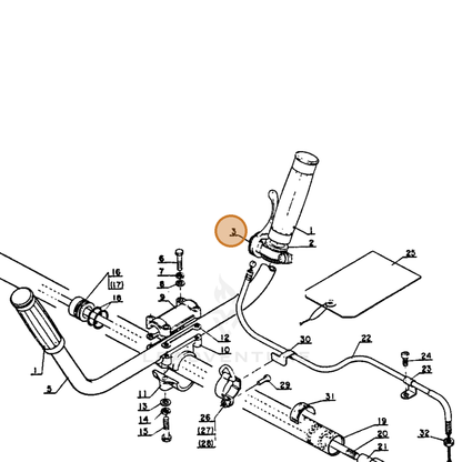 ECHO part 17800004130 — IPL diagram snippet (6x zoom, amber highlight)