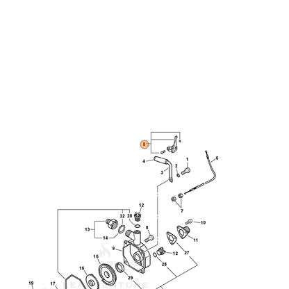 ECHO part 17800012020 — IPL diagram snippet (6x zoom, amber highlight)