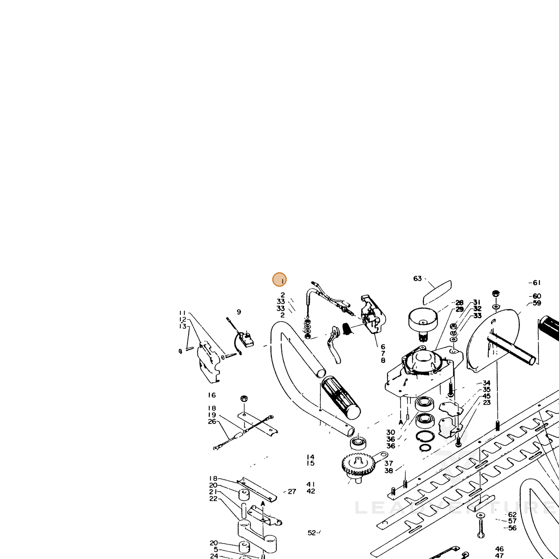 ECHO part 17800102960 — IPL diagram snippet (6x zoom, amber highlight)