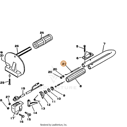 ECHO part 17800105160 — IPL diagram snippet (6x zoom, amber highlight)