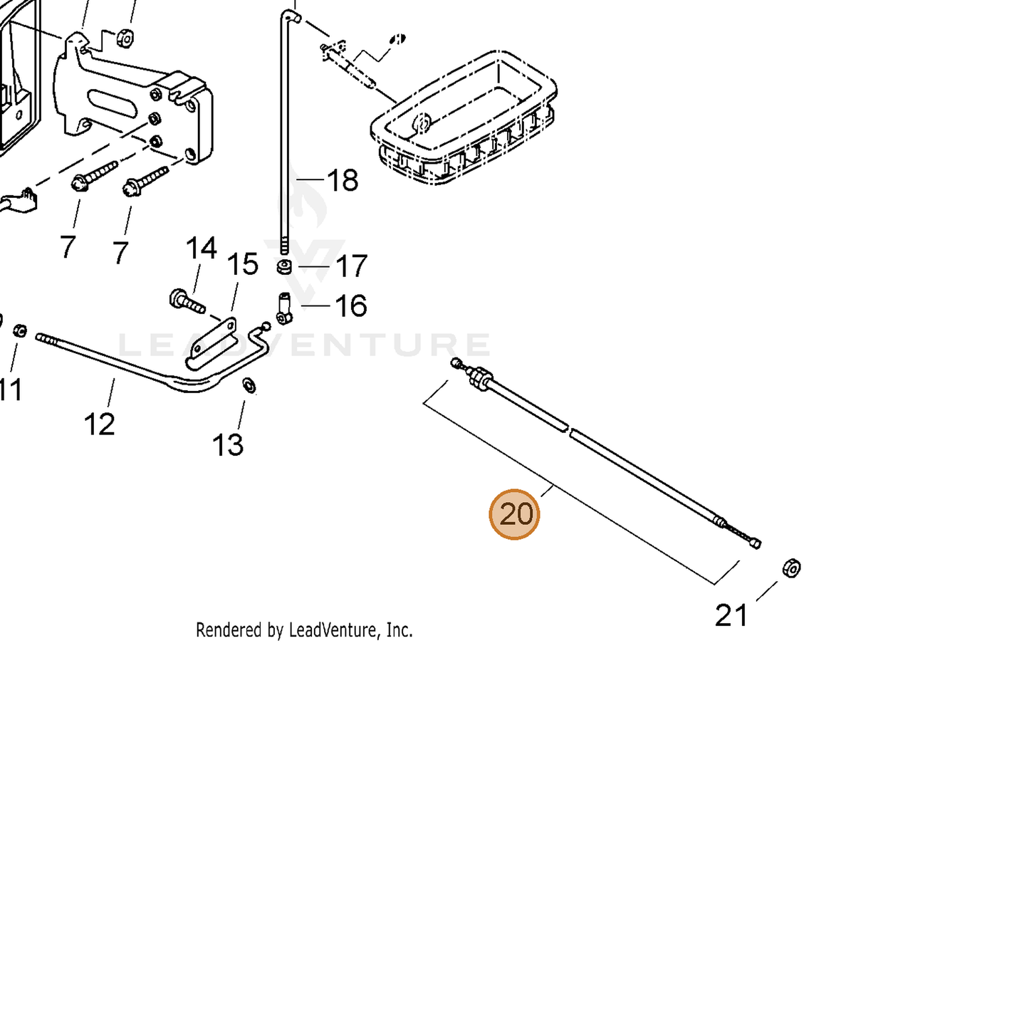 ECHO part 17800105810 — IPL diagram snippet (6x zoom, amber highlight)