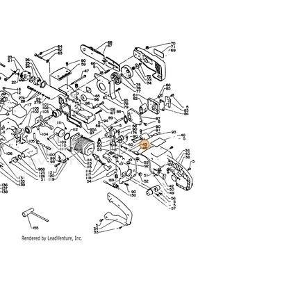 ECHO part 17800115031 — IPL diagram snippet (6x zoom, amber highlight)