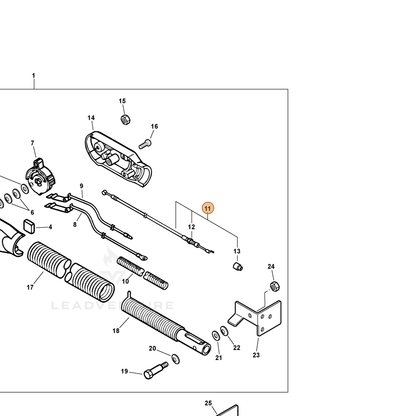 ECHO part 17800121061 — IPL diagram snippet (6x zoom, amber highlight)