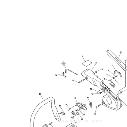 ECHO part 17800139430 — IPL diagram snippet (6x zoom, amber highlight)