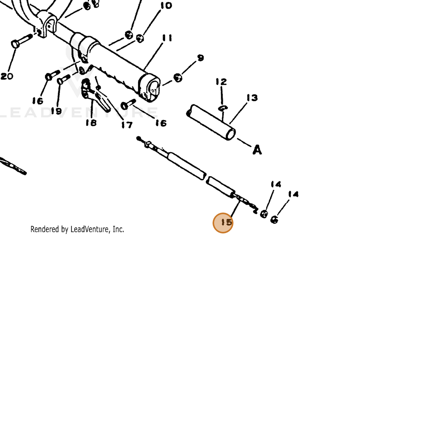 ECHO part 17800144330 — IPL diagram snippet (6x zoom, amber highlight)
