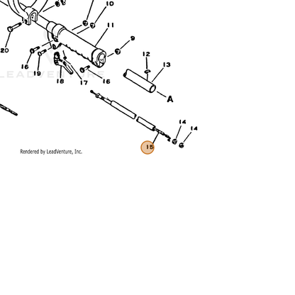 ECHO part 17800144330 — IPL diagram snippet (6x zoom, amber highlight)