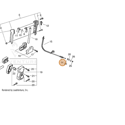 ECHO part 17800147530 — IPL diagram snippet (6x zoom, amber highlight)