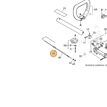 ECHO part 17800152130 — IPL diagram snippet (6x zoom, amber highlight)