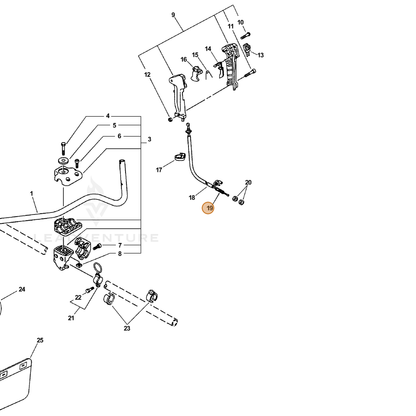 ECHO part 17800156430 — IPL diagram snippet (6x zoom, amber highlight)