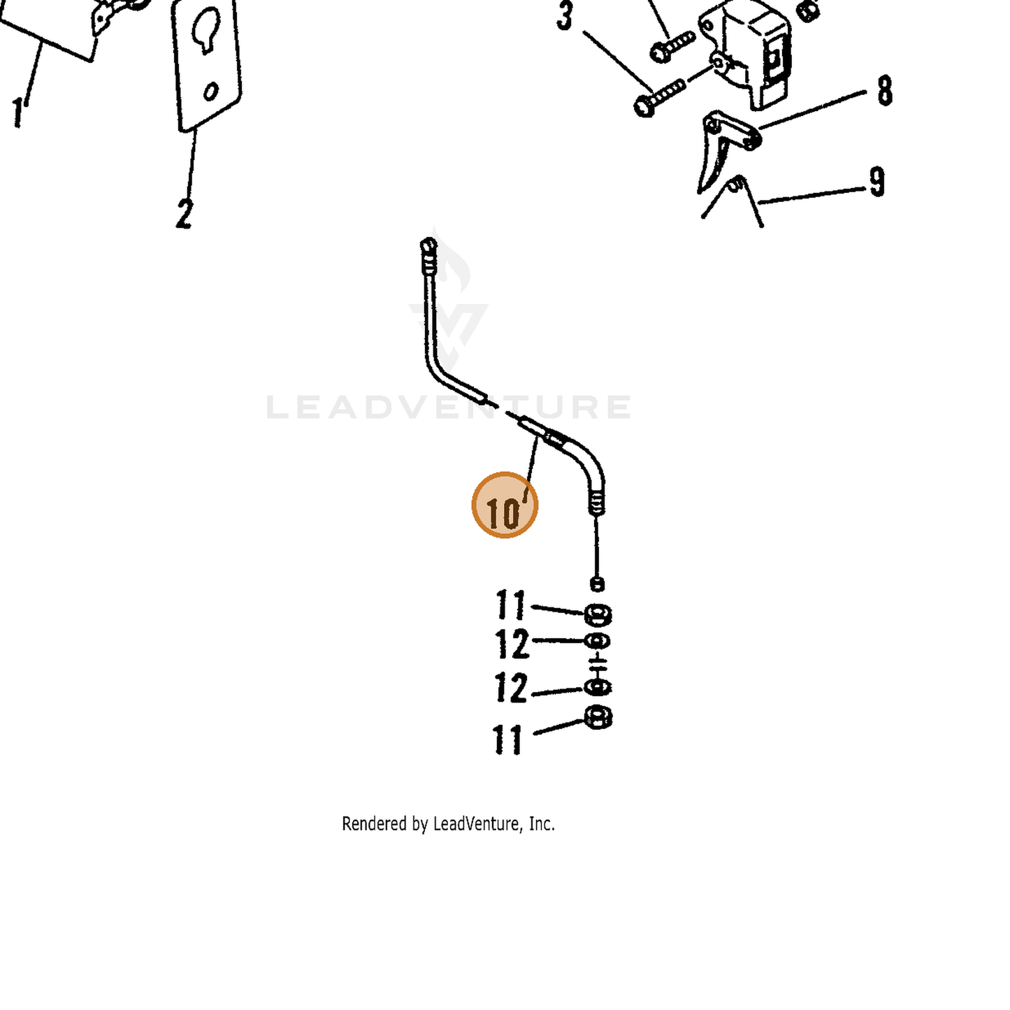 ECHO part 17800211520 — IPL diagram snippet (6x zoom, amber highlight)
