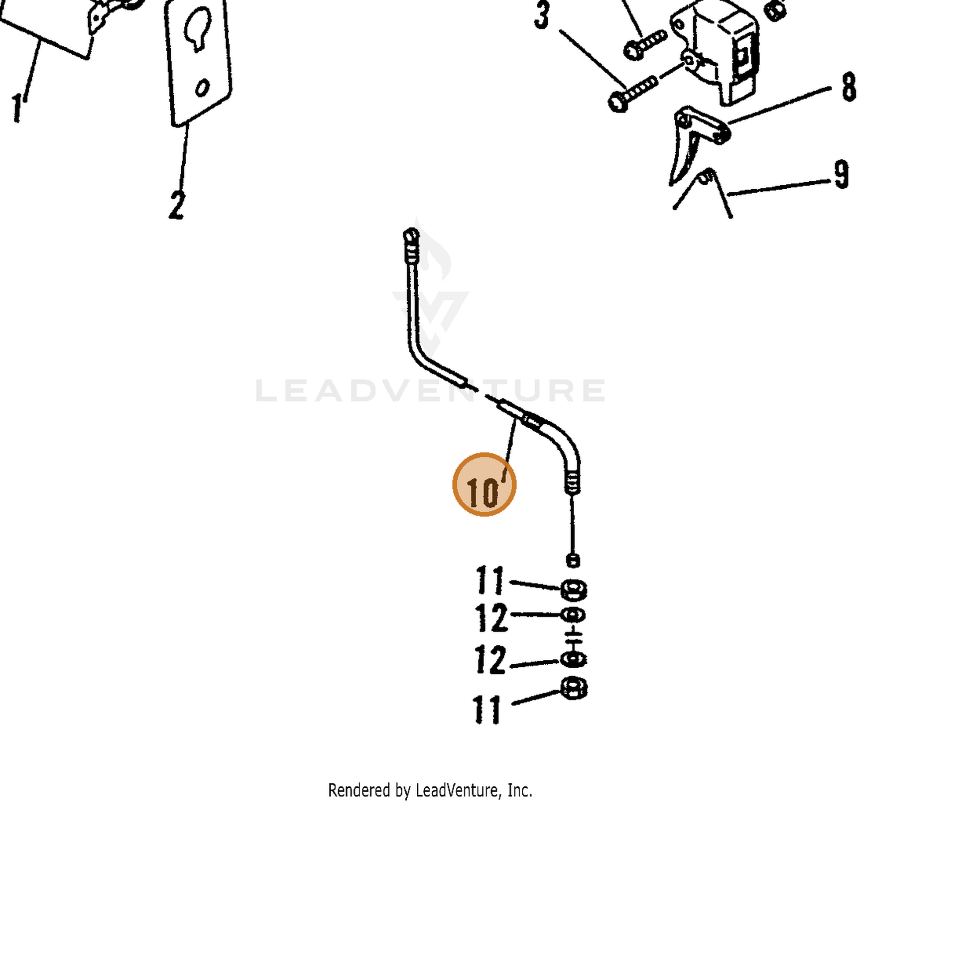 ECHO part 17800211520 — IPL diagram snippet (6x zoom, amber highlight)