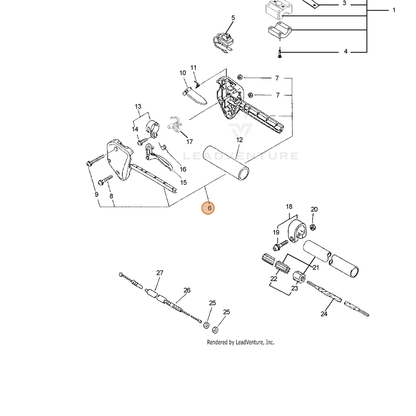 ECHO part 17800352731 — IPL diagram snippet (6x zoom, amber highlight)