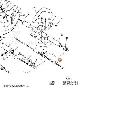ECHO part 17800407130 — IPL diagram snippet (6x zoom, amber highlight)