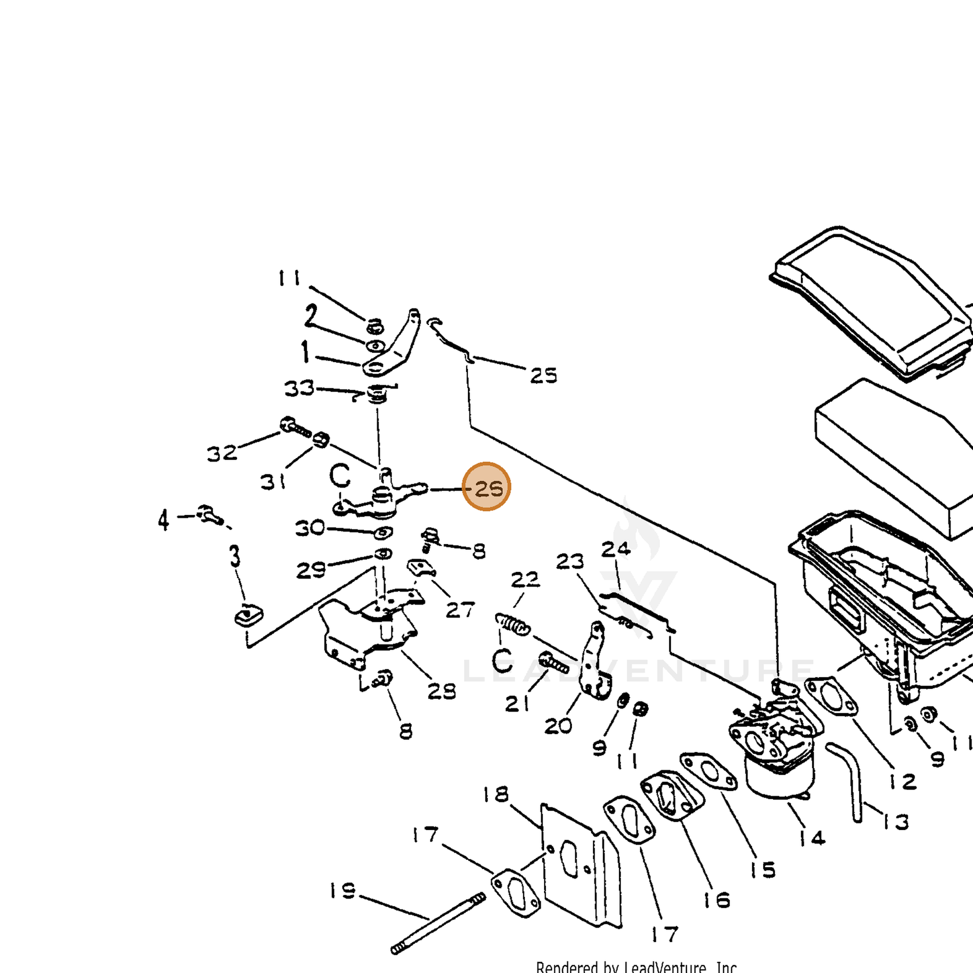 ECHO part 17800511620 — IPL diagram snippet (6x zoom, amber highlight)
