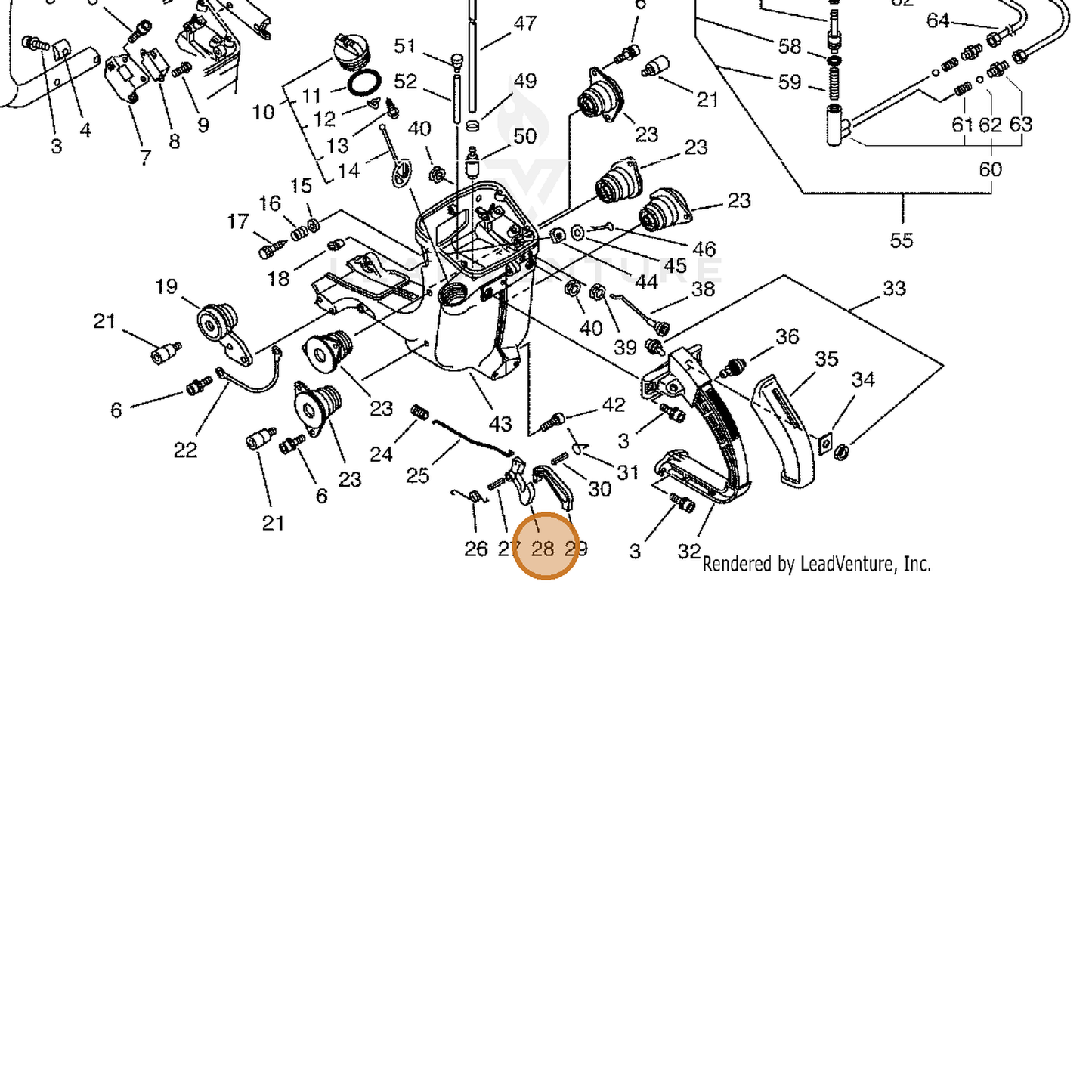 ECHO part 17801005260 — IPL diagram snippet (6x zoom, amber highlight)