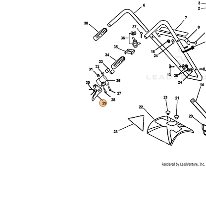 ECHO part 17801006460 — IPL diagram snippet (6x zoom, amber highlight)