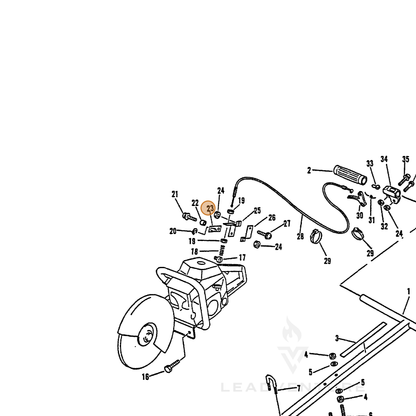 ECHO part 17801007060 — IPL diagram snippet (6x zoom, amber highlight)