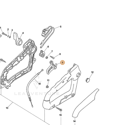 ECHO part 17801007561 — IPL diagram snippet (6x zoom, amber highlight)