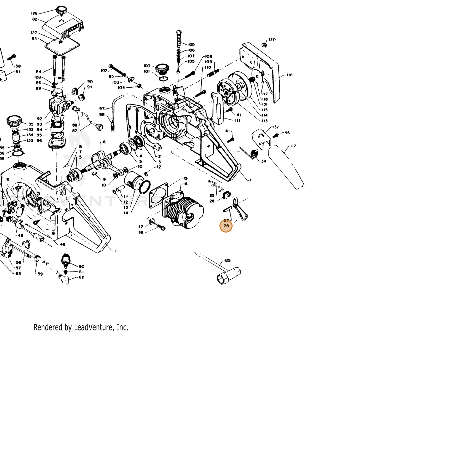 ECHO part 17801011230 — IPL diagram snippet (6x zoom, amber highlight)