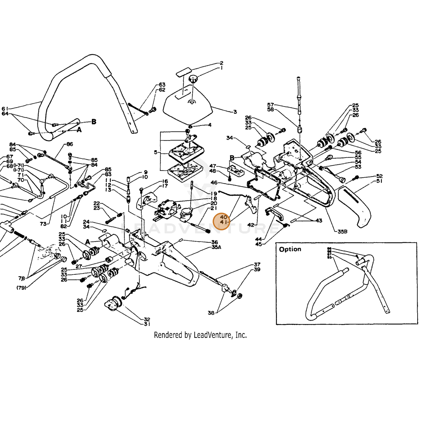 ECHO part 17801014730 — IPL diagram snippet (6x zoom, amber highlight)