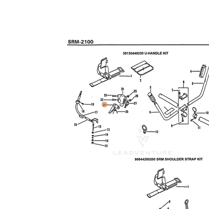 ECHO part 17801023530 — IPL diagram snippet (6x zoom, amber highlight)