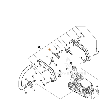ECHO part 17801039131 — IPL diagram snippet (6x zoom, amber highlight)