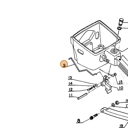 ECHO part 17801100330 — IPL diagram snippet (6x zoom, amber highlight)