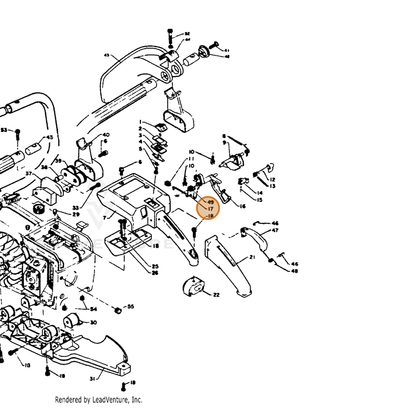 ECHO part 17801112430 — IPL diagram snippet (6x zoom, amber highlight)