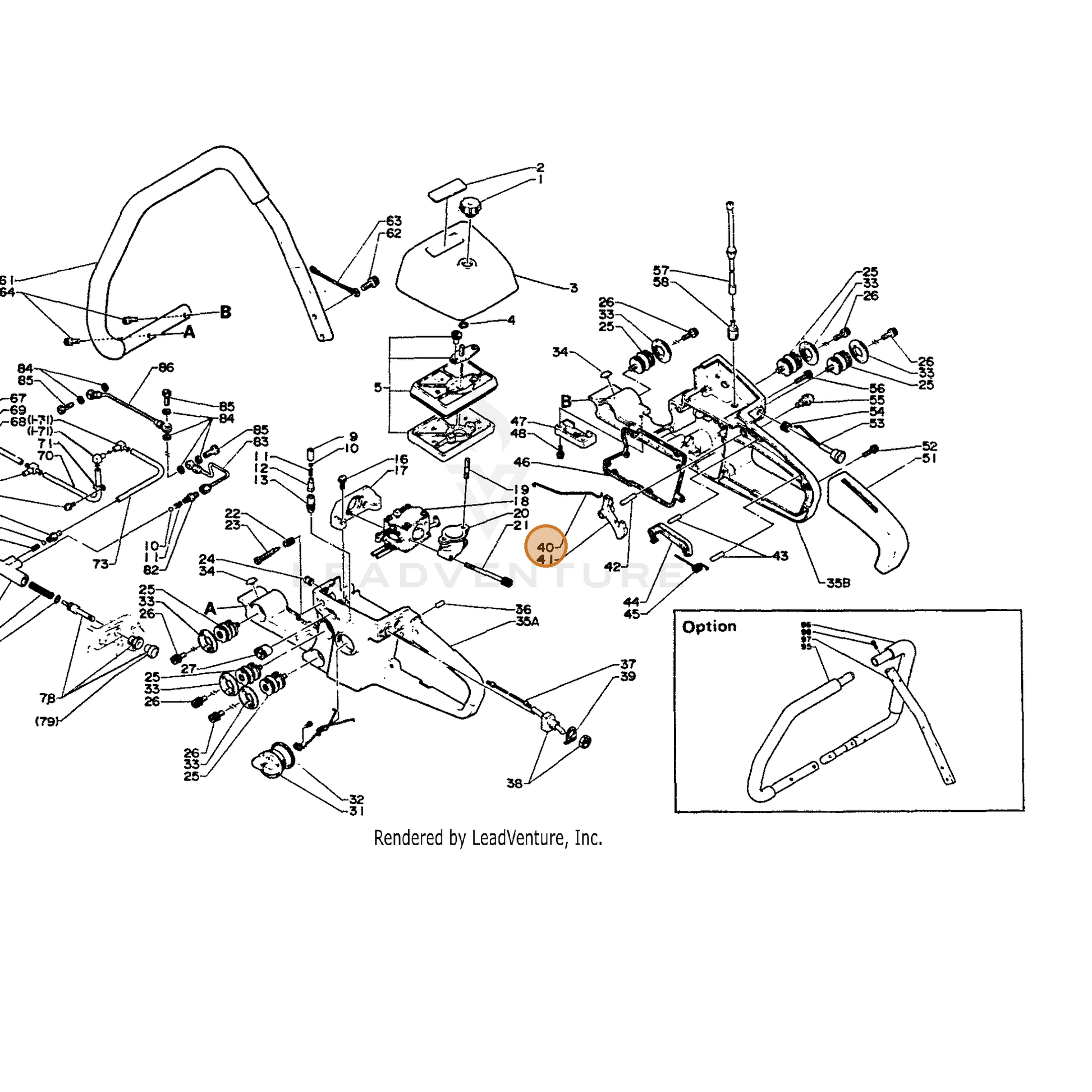 ECHO part 17801114730 — IPL diagram snippet (6x zoom, amber highlight)
