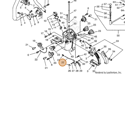 ECHO part 17801116430 — IPL diagram snippet (6x zoom, amber highlight)