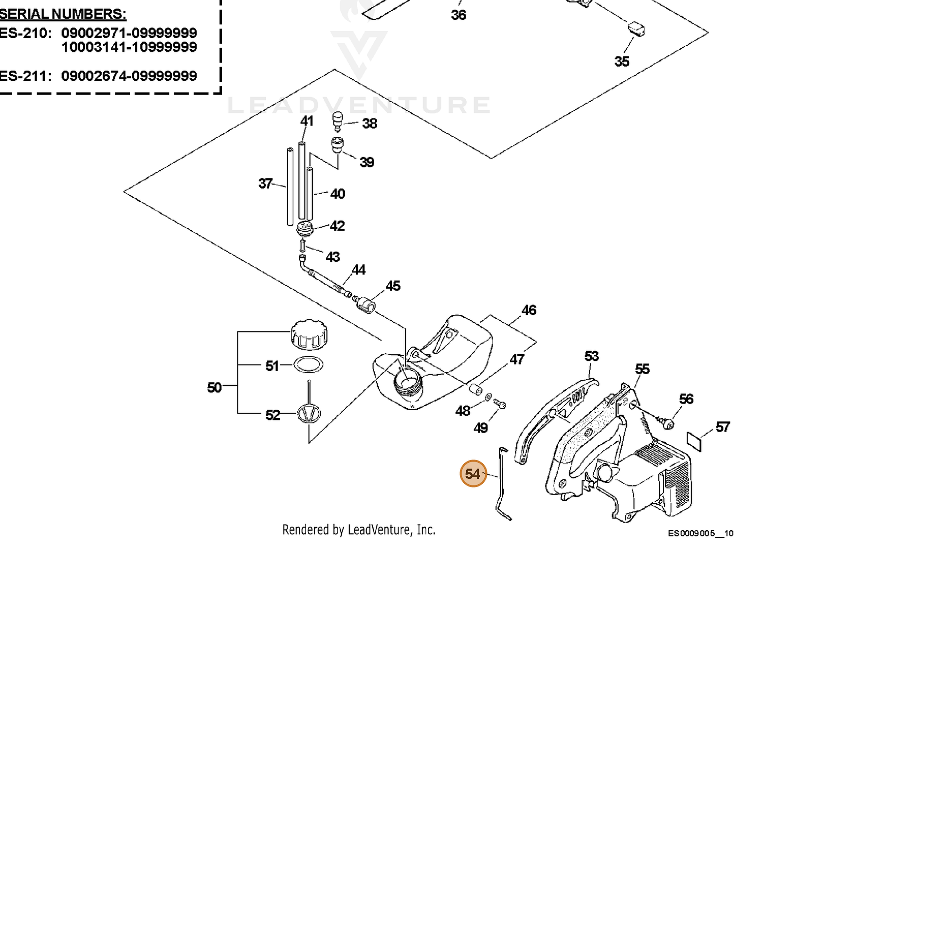 ECHO part 17801120561 — IPL diagram snippet (6x zoom, amber highlight)