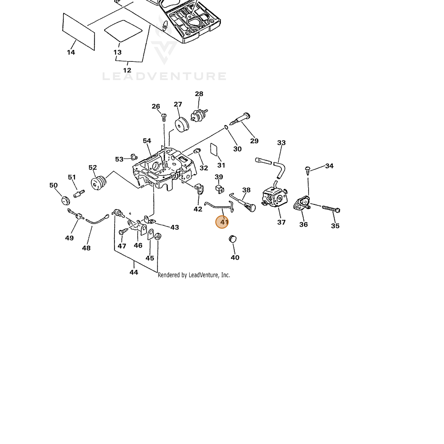 ECHO part 17801133731 — IPL diagram snippet (6x zoom, amber highlight)