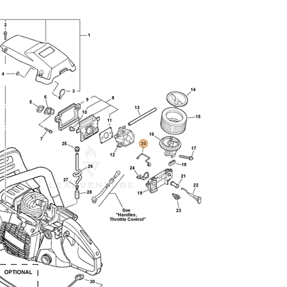 ECHO part 17801138331 — IPL diagram snippet (6x zoom, amber highlight)