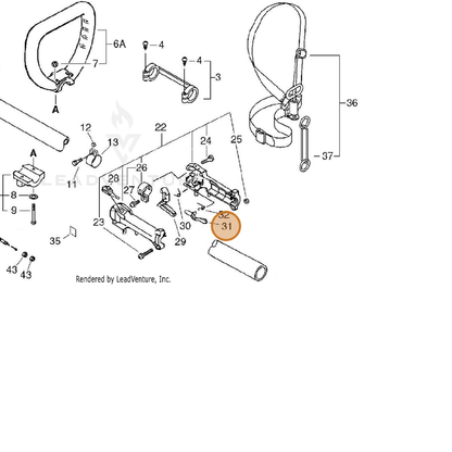 ECHO part 17801242230 — IPL diagram snippet (6x zoom, amber highlight)