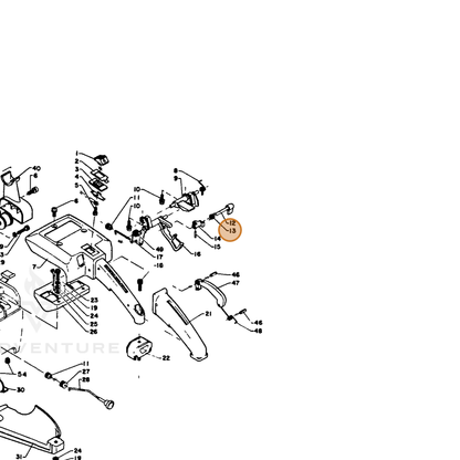 ECHO part 17801303430 — IPL diagram snippet (6x zoom, amber highlight)