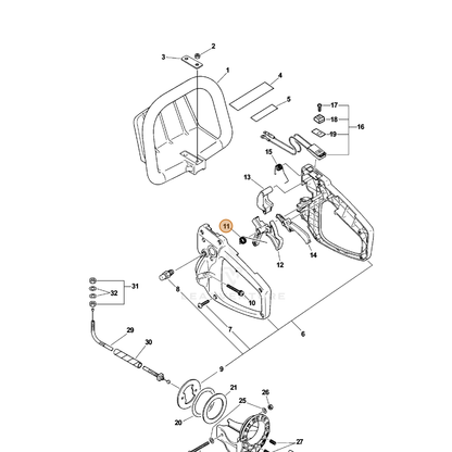 ECHO part 17801313660 — IPL diagram snippet (6x zoom, amber highlight)