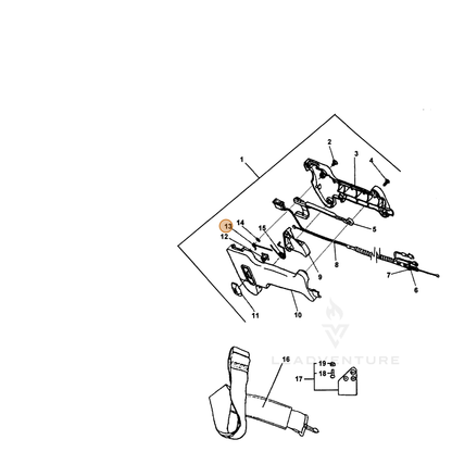 ECHO part 17801322060 — IPL diagram snippet (6x zoom, amber highlight)