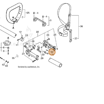 ECHO part 17801342230 — IPL diagram snippet (6x zoom, amber highlight)