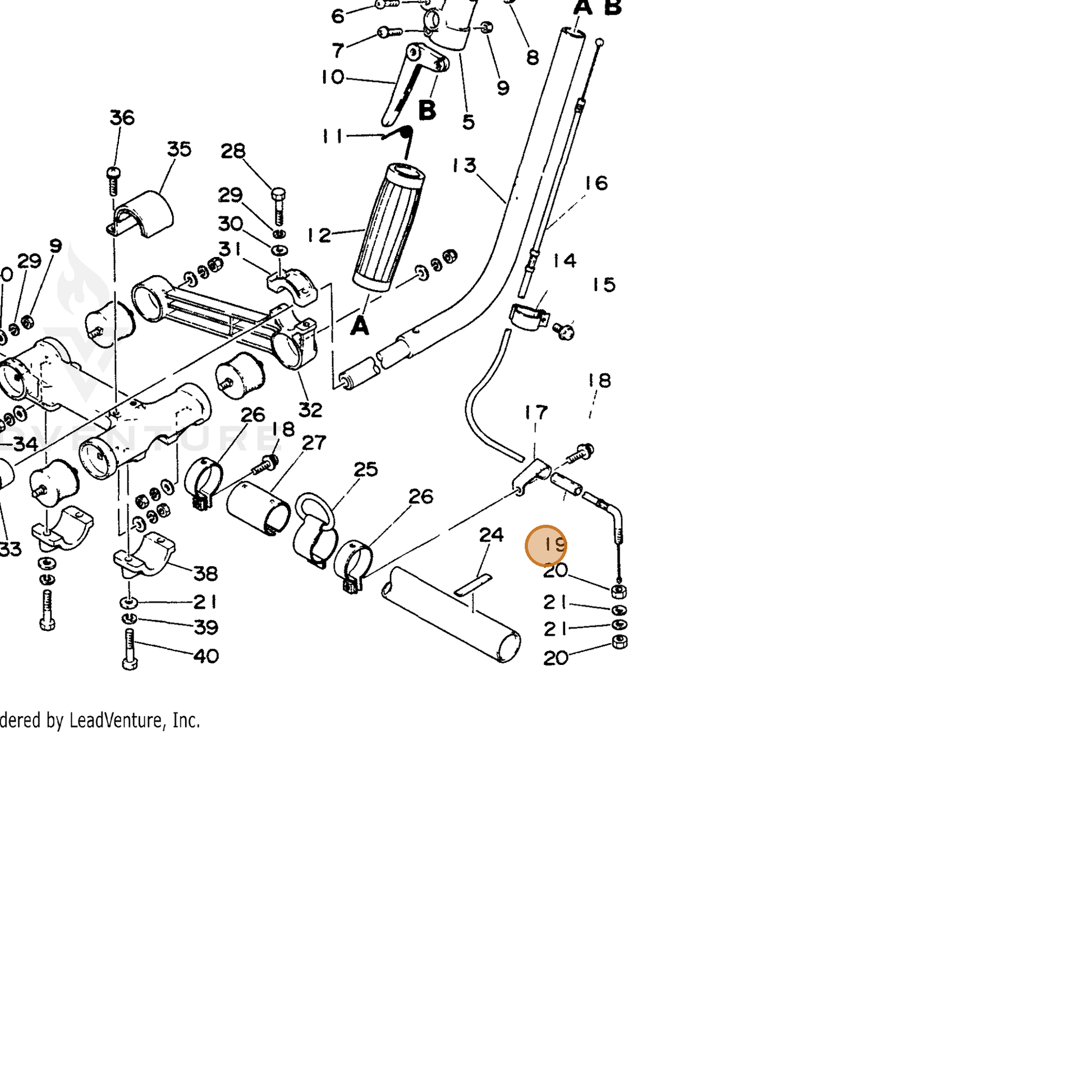 ECHO part 17801605330 — IPL diagram snippet (6x zoom, amber highlight)