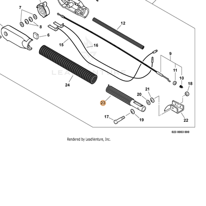 ECHO part 17801621060 — IPL diagram snippet (6x zoom, amber highlight)