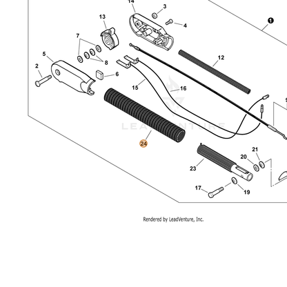 ECHO part 17801621160 — IPL diagram snippet (6x zoom, amber highlight)