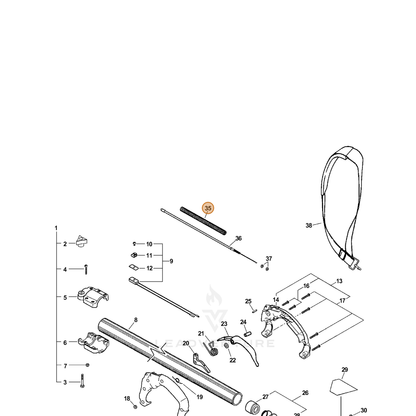 ECHO part 17801622360 — IPL diagram snippet (6x zoom, amber highlight)