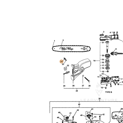 ECHO part 17802022360 — IPL diagram snippet (6x zoom, amber highlight)